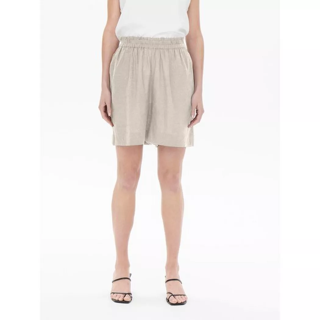 Only Short Taille Haute Tokyo Linen Blend Moonbeam L Femme