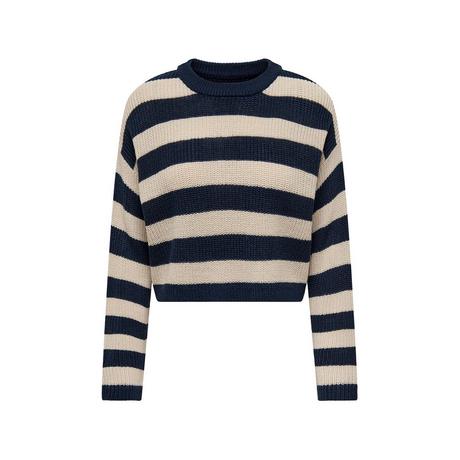 ONLY Gestreifter Cropped Strickpullover  