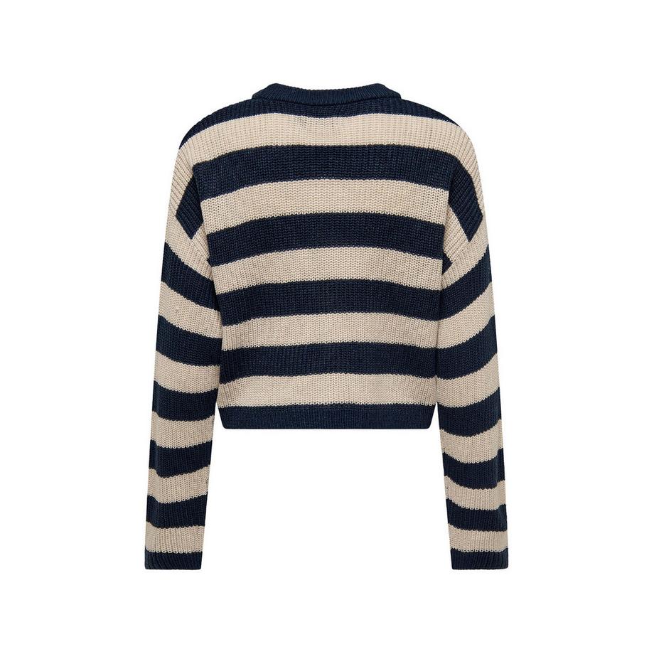 ONLY Gestreifter Cropped Strickpullover  
