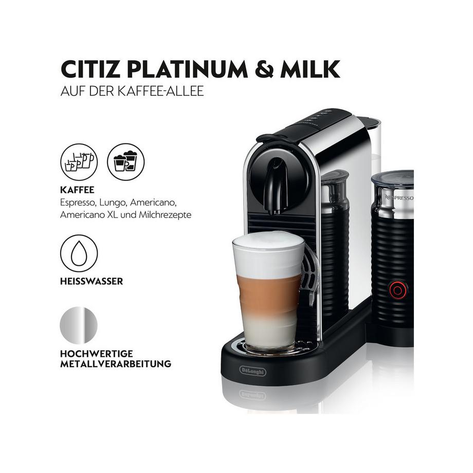 DeLonghi Nespressomaschine Citiz-& Milk Platinium EN330M 