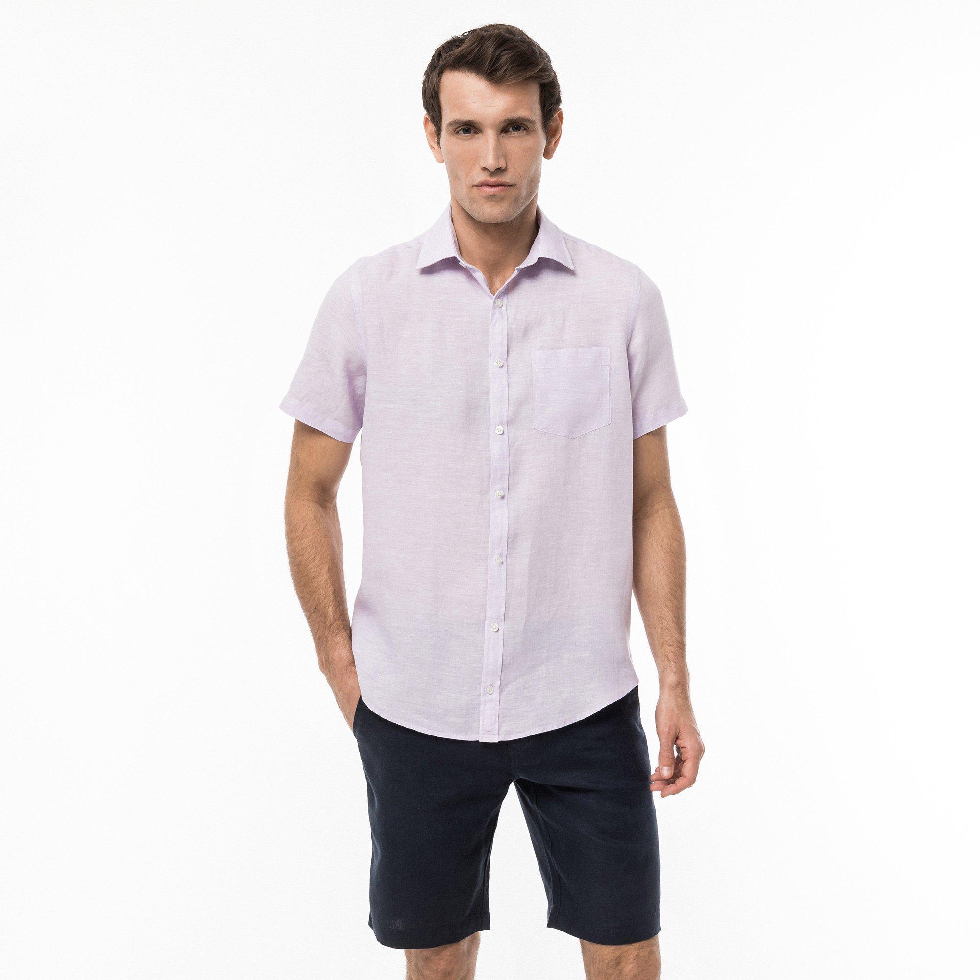 Image of Hemd, Classic Fit, Kurzarm Herren Violett L