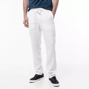 Chino en lin, regular fit