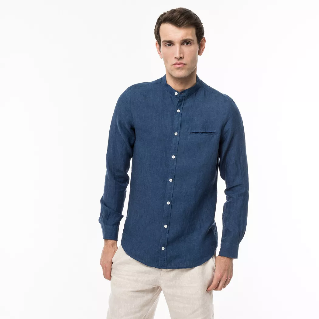 Manor Man - Hemd, Modern Fit, langarm, für Herren, Indigo, Größe L