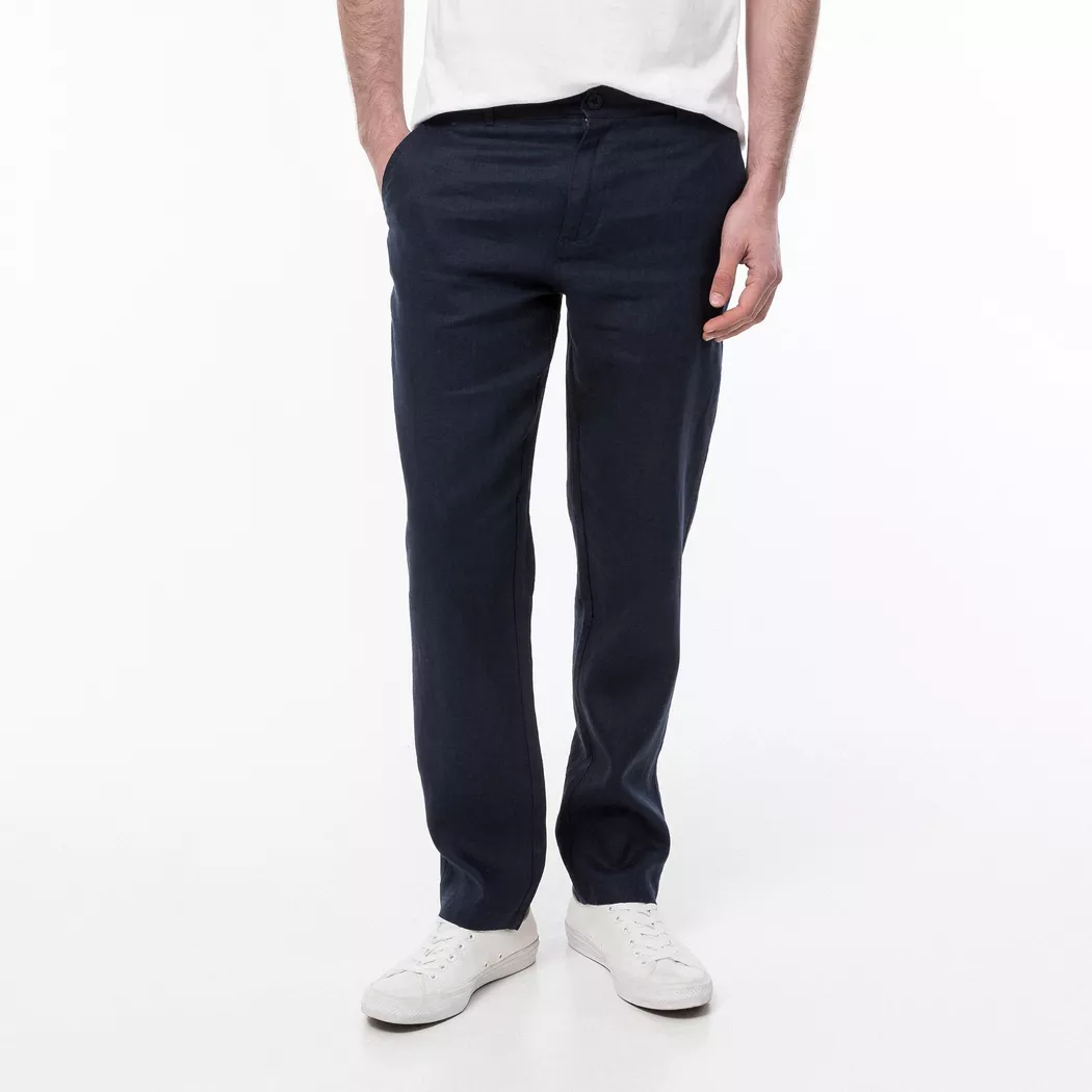 Manor Man - Leinen-Chino, Regular Fit, für Herren, Marine, Größe S