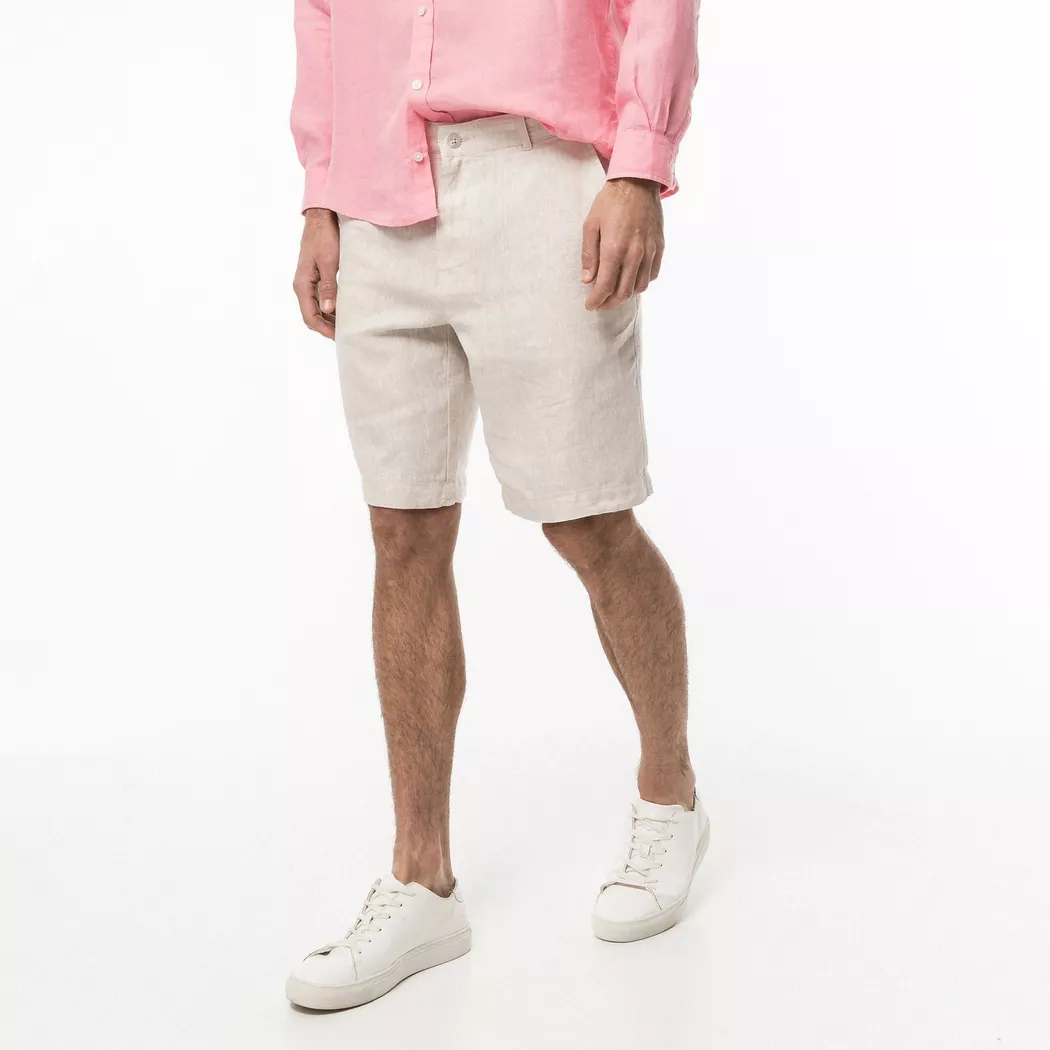 Manor Man - Leinen-Shorts, für Herren, Beige, Größe XXL
