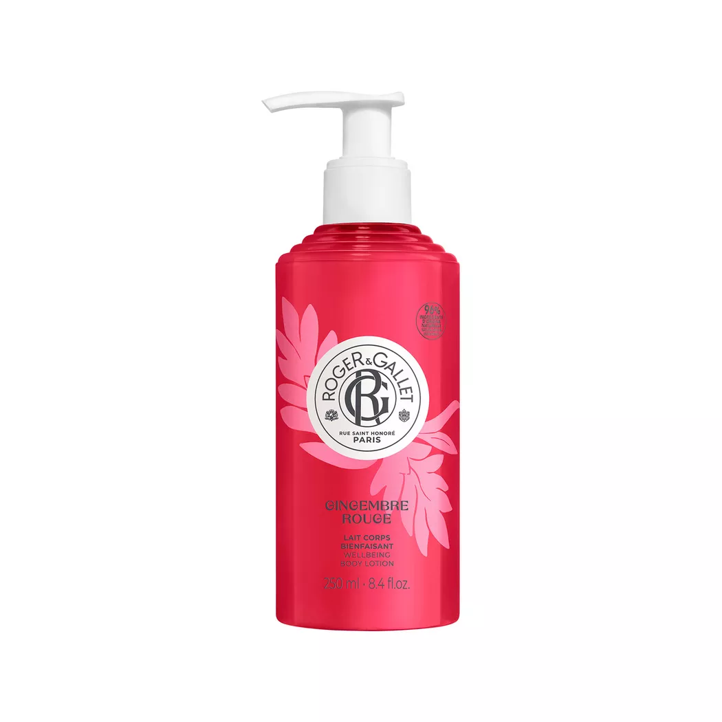 Roger & Gallet Gingembre Rouge Lait Corps Bienfaisant 250 ml - Flacon-Pompe 250 ml