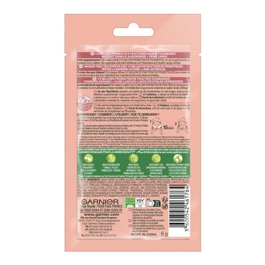 GARNIER PROBIO EYES SA6GR FRNLDE 1/2 Million Probiotics Reparierende Augen-Tuchmaske 