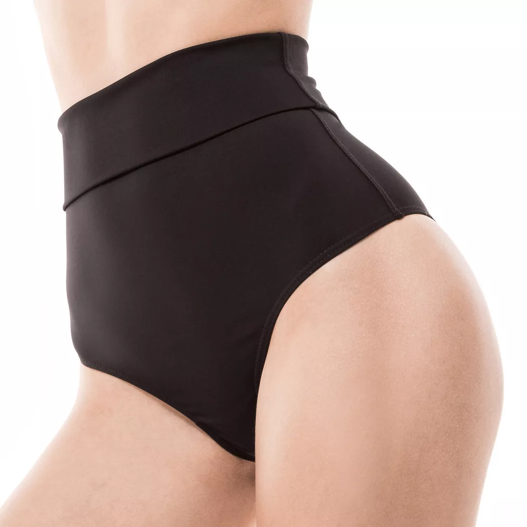 Manor Woman Taillenhoher Slip Bikini Bottom Black XS