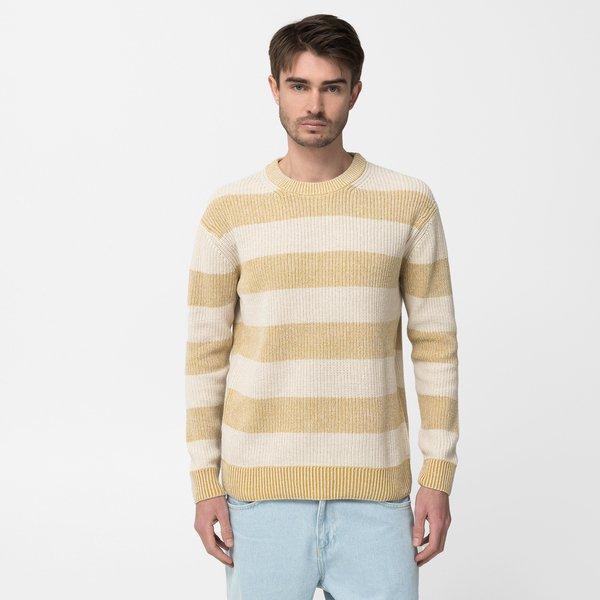 Image of Pullover, Rundhals, Langarm Herren Senfgelb S