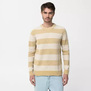 Manor Man Pullover, Rundhals, langarm  Senfgelb
