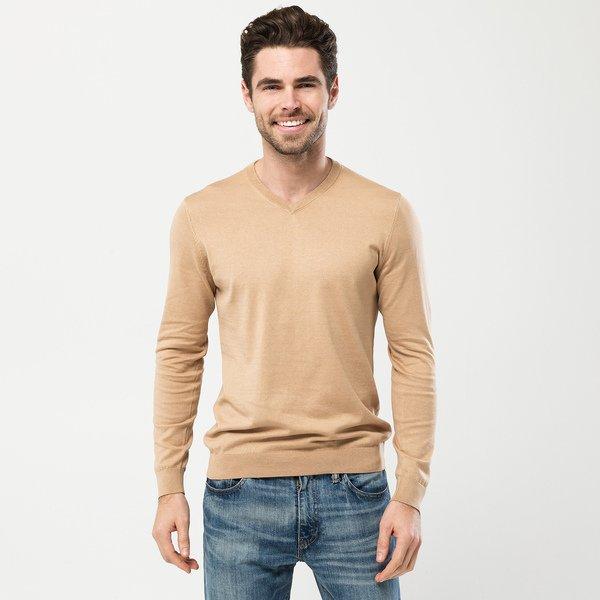 Image of Pullover, Rundhals, Langarm Herren Beige XL