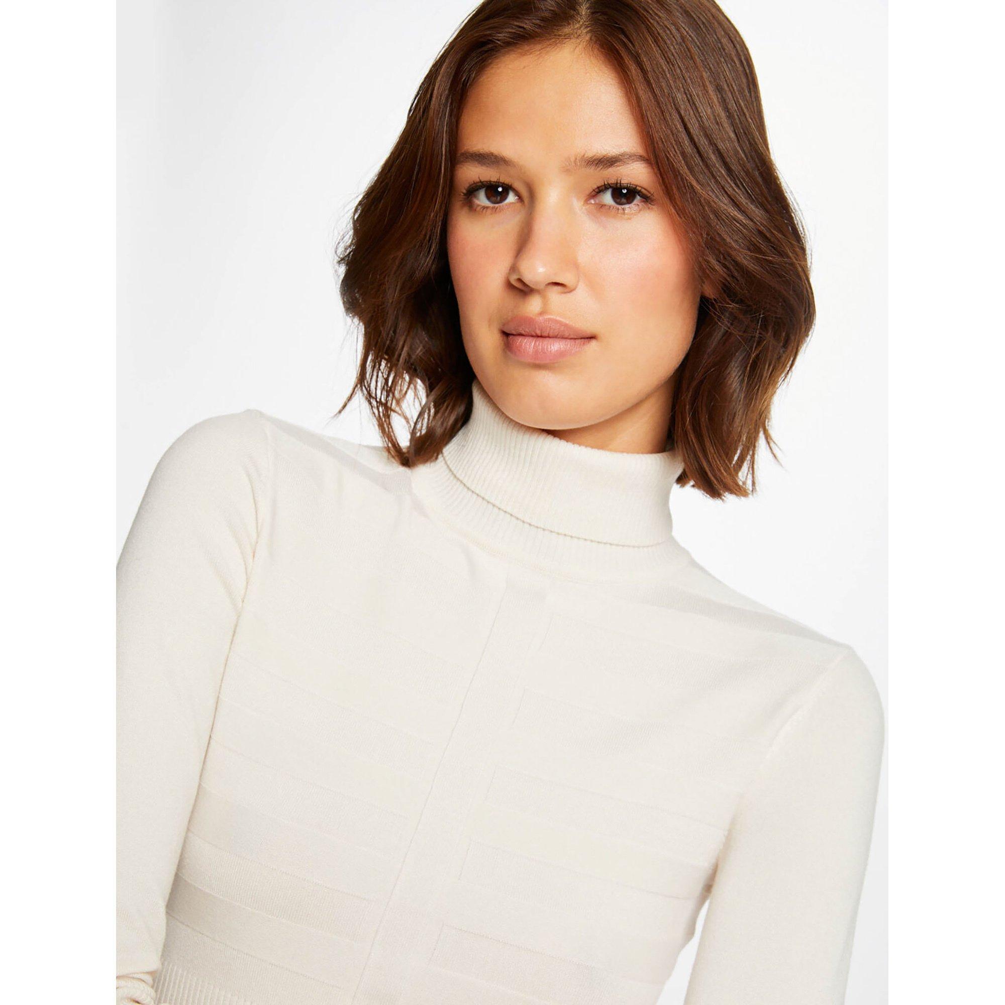 MORGAN Maglione Collo Alto Rigato Glitter  