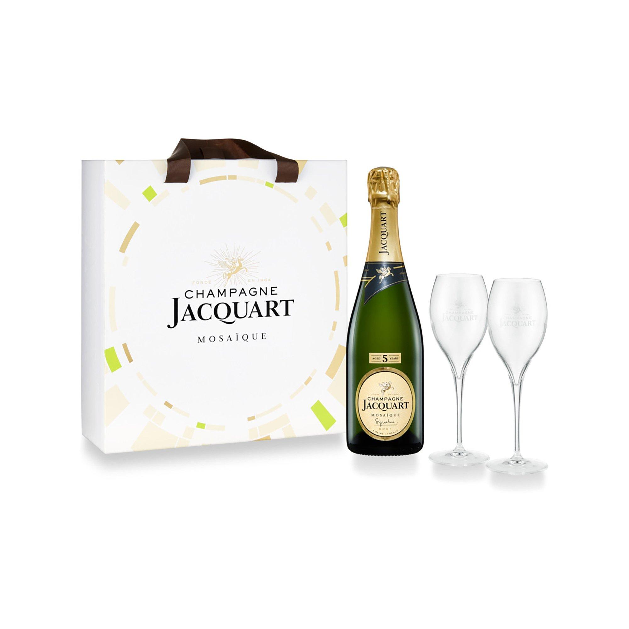 Image of Champagne Jacquart Brut Signature, mit zwei Gläser - 75 cl