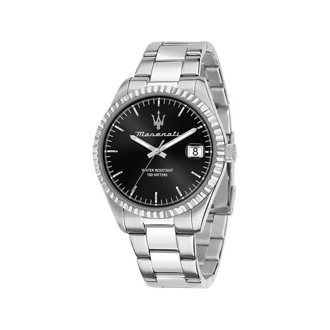 Maserati - Analoguhr, Competizione, 43mm, Silber