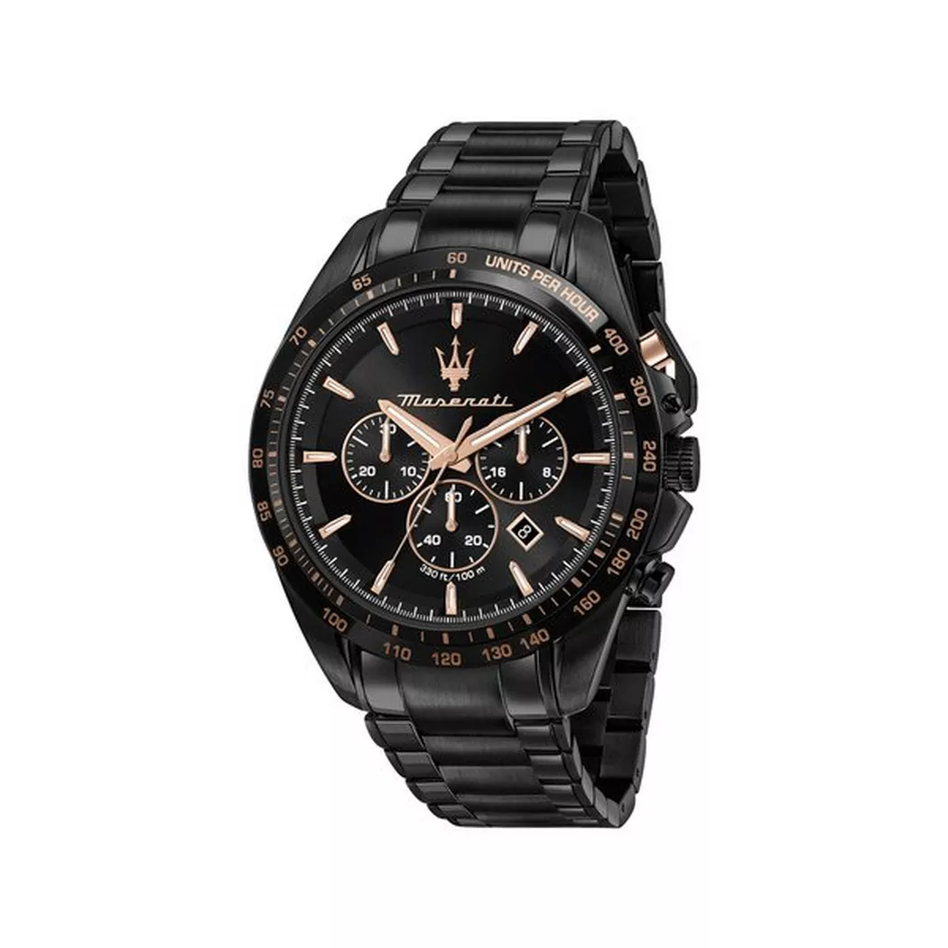 Maserati - Chronograph Uhr, Traguardo, 45mm, Black 2