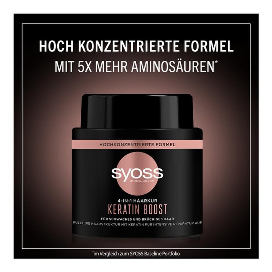 syoss Keratin Boost 4-in-1 Haarkur Trattamento per capelli 4-in-1 Keratin Boost 