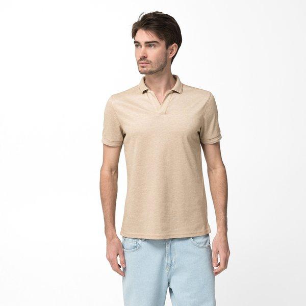 Image of Poloshirt, Kurzarm Herren Camel L