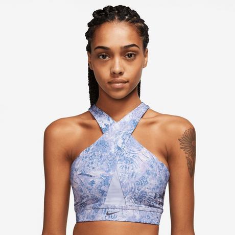 NIKE W NK DF SWSH WRAP BRA AOP Sport-BH, Medium Support 