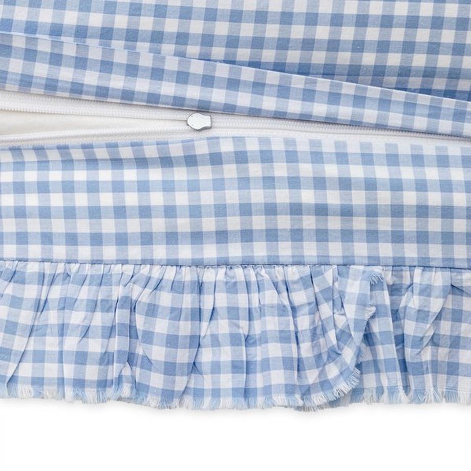 Manor Concetta Taie d'oreiller à carreaux avec volants  