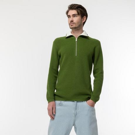Marc O'Polo Troyer, structured cotton, ribbed hem and cuffs Pullover 