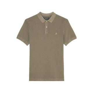 Marc O'Polo Poloshirt, short sleeve, rib collar and cuffs, slits at hem, embroidery Poloshirt, kurzarm 