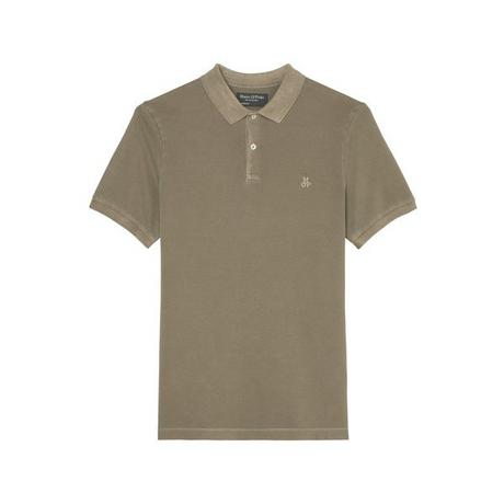 Marc O'Polo Poloshirt, short sleeve, rib collar and cuffs, slits at hem, embroidery Poloshirt, kurzarm 