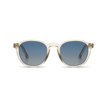 Lunettes de soleil rondes, avec étui