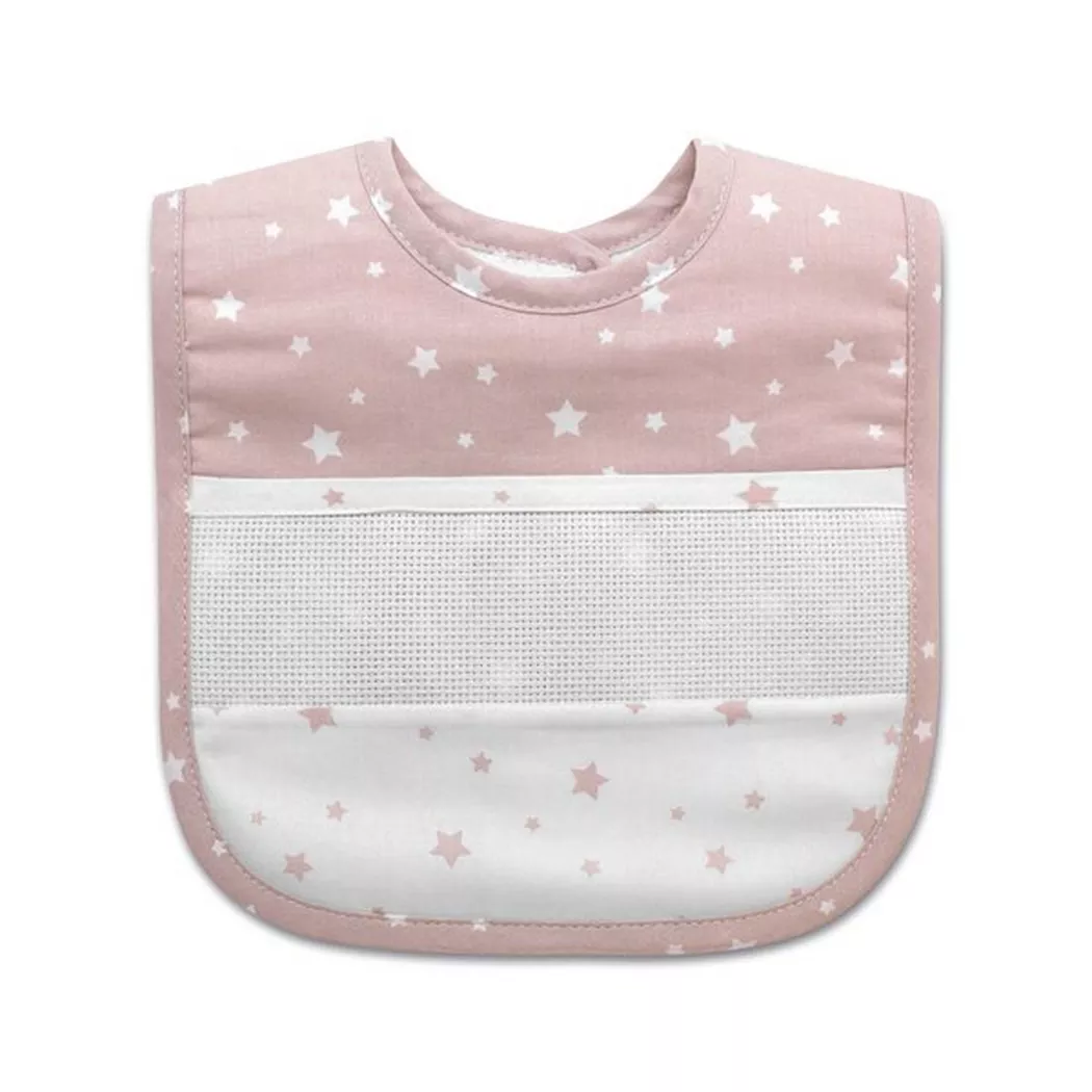 Boettcher Embroiderable Bib Pink 19x22cm