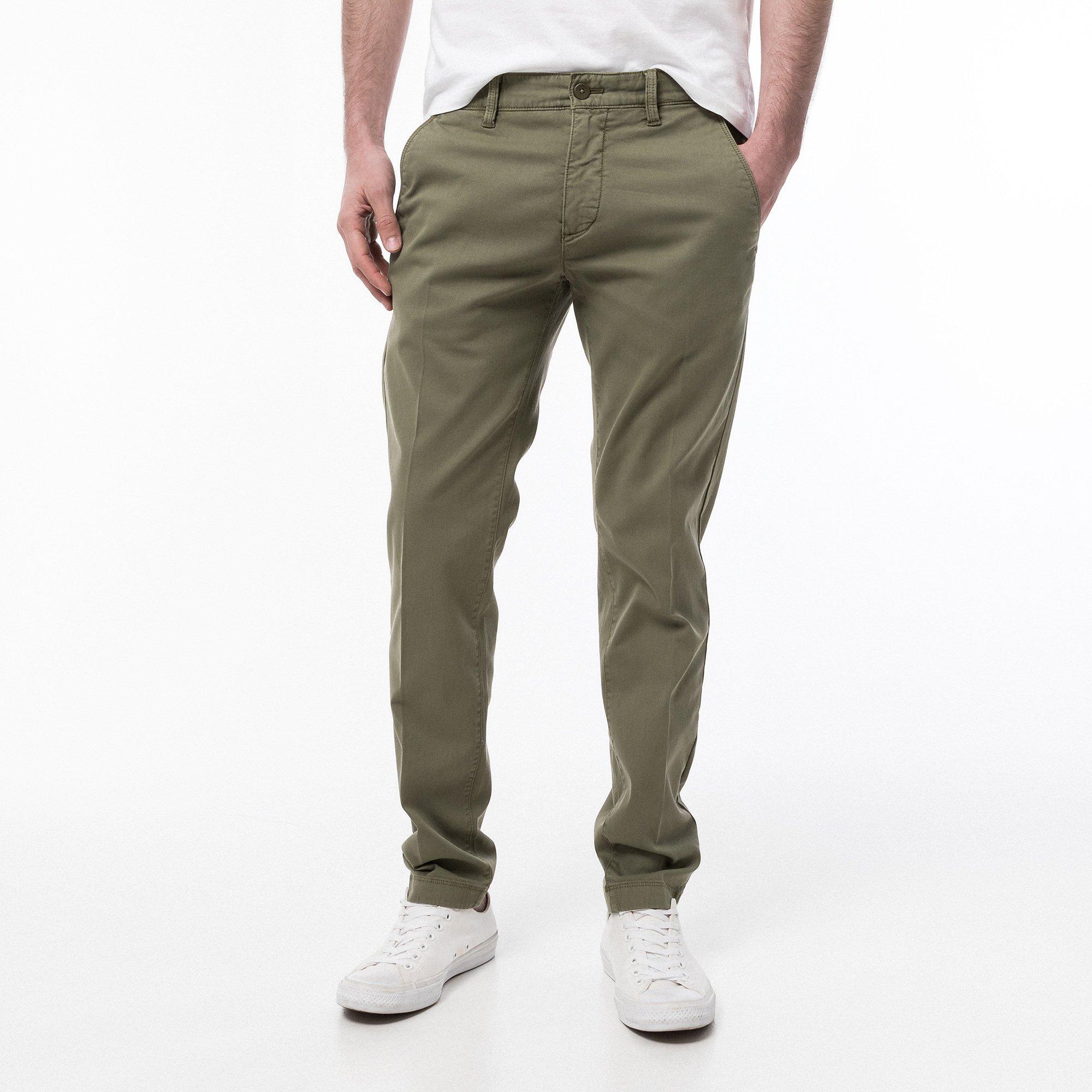 Image of Chinohose, Tapered Fit Herren Olivegrün L32/W31