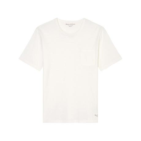 Marc O'Polo T-shirt, neckhole binding with two needle topstitching, chest pocket, logo print T-Shirt 