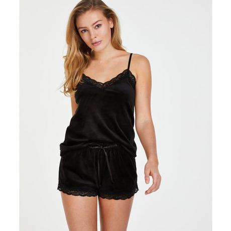 Hunkemöller Short in Velluto con Pizzo  