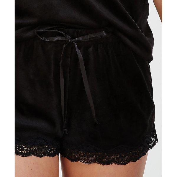 Hunkemöller Short en Velours avec Dentelle  
