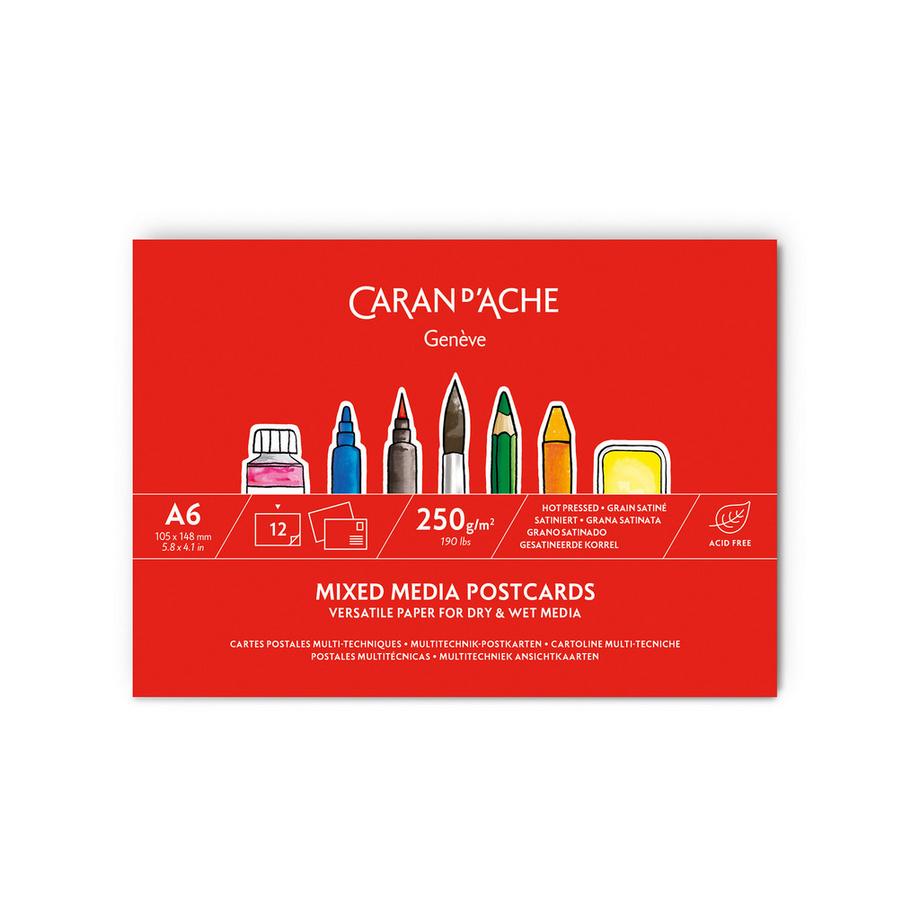 Caran d'Ache Bloc de cartes postales Multitechnique 
