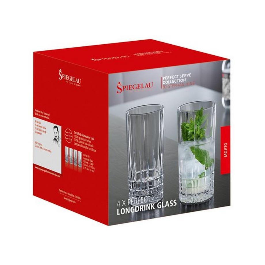 Spiegelau Verres à long drink, 4 pièces Perfect Serve Collection 