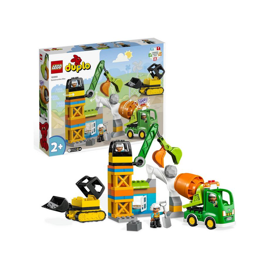 10990 Baustelle mit Baufahrzeugen