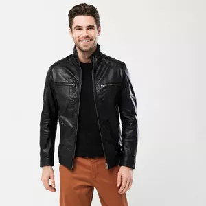 Giubbotto biker di pelle