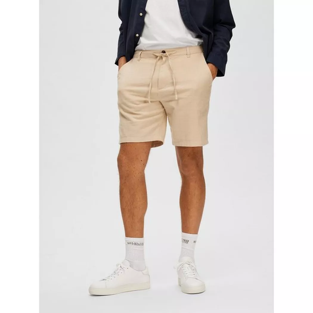Selected - Leinen-Shorts, für Herren, Nature, Größe M