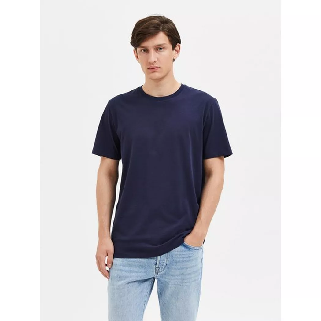 Selected - T-Shirt, für Herren, Marine, Größe L