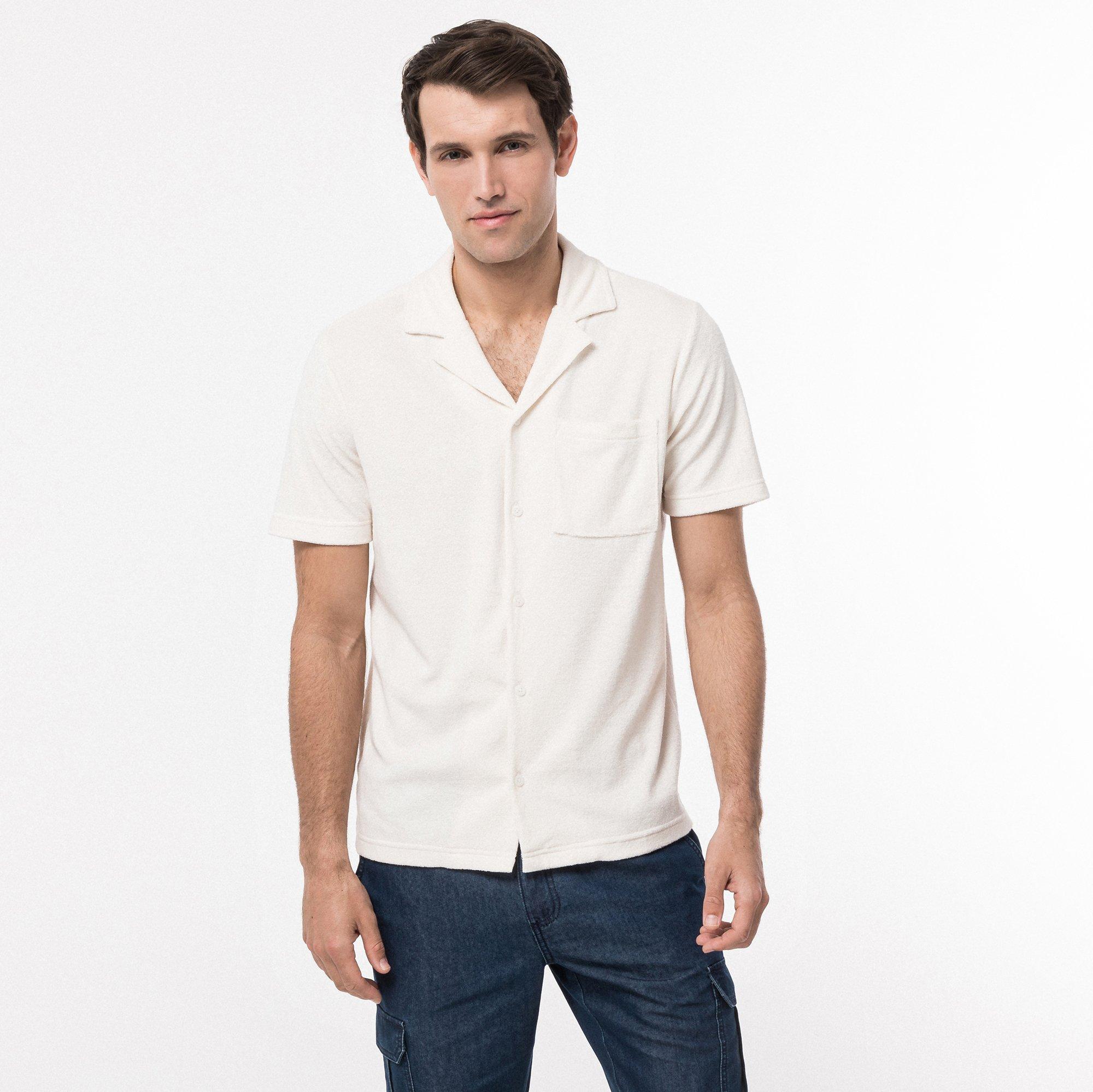 Image of Poloshirt, Kurzarm Herren Ecru XL