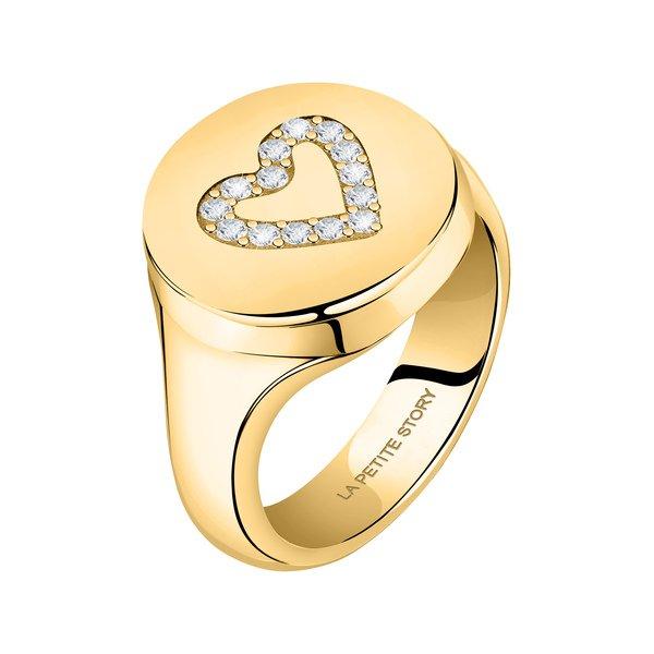 La Petite Story HEART WITH WHITE CRYSTAL Bague 