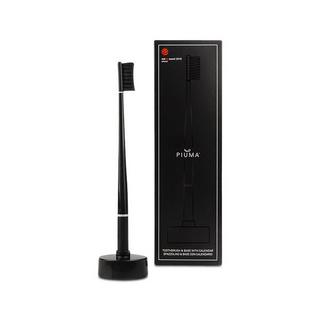 Piuma  Zahnbürste+Basis Schwarz Antibakteriell Soft  