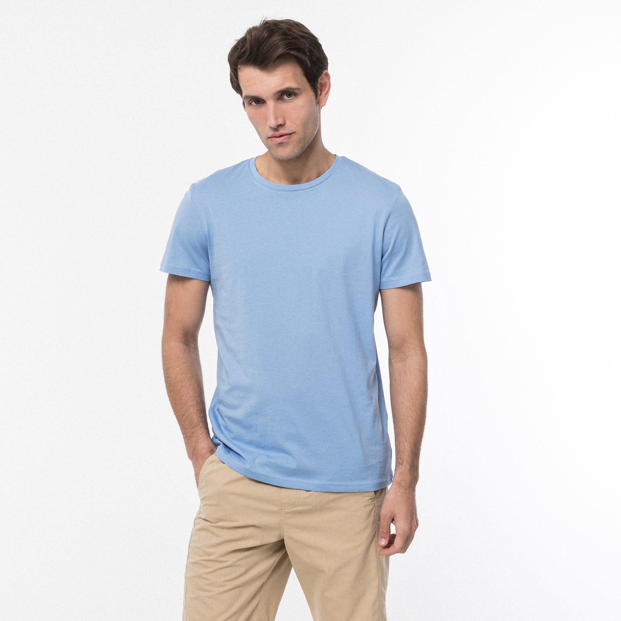 Image of T-shirt, Rundhals, Kurzarm Herren Hellblau 3XL