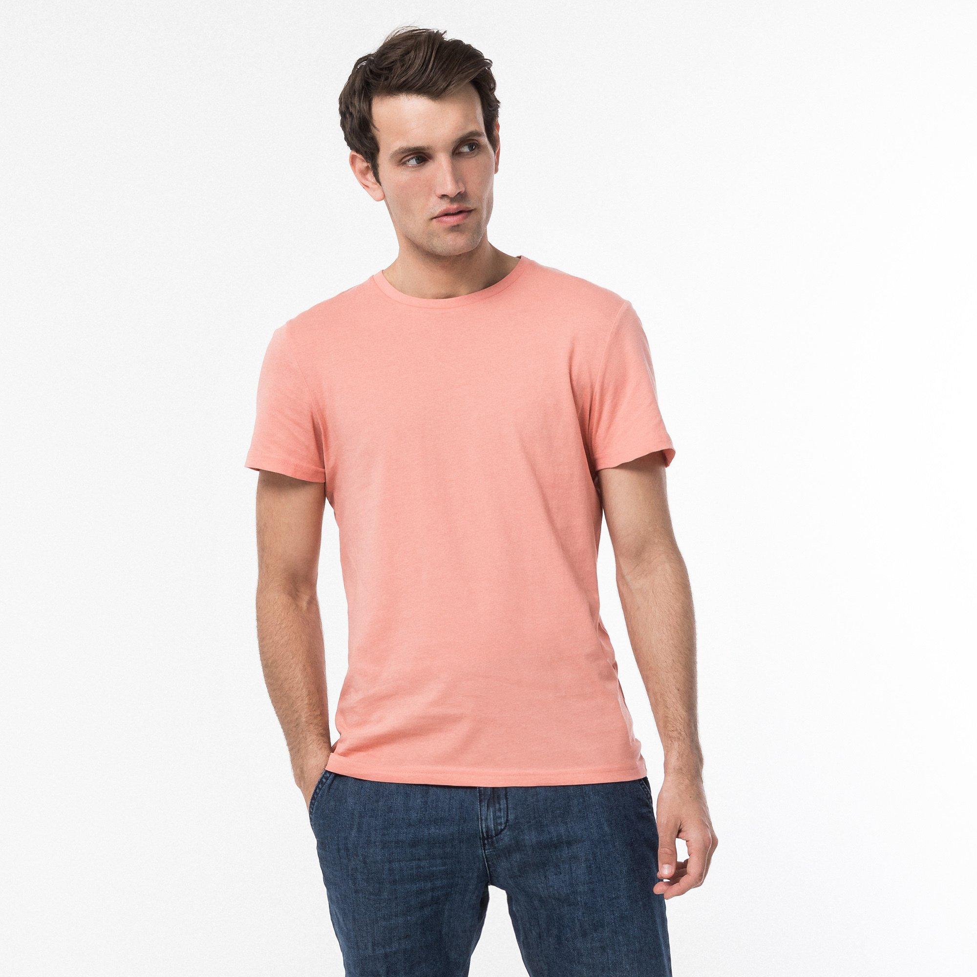 Image of T-shirt, Rundhals, Kurzarm Herren Apricot 3XL
