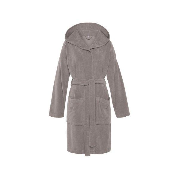 Image of Kurzer Bademantel Damen Hellgrau L