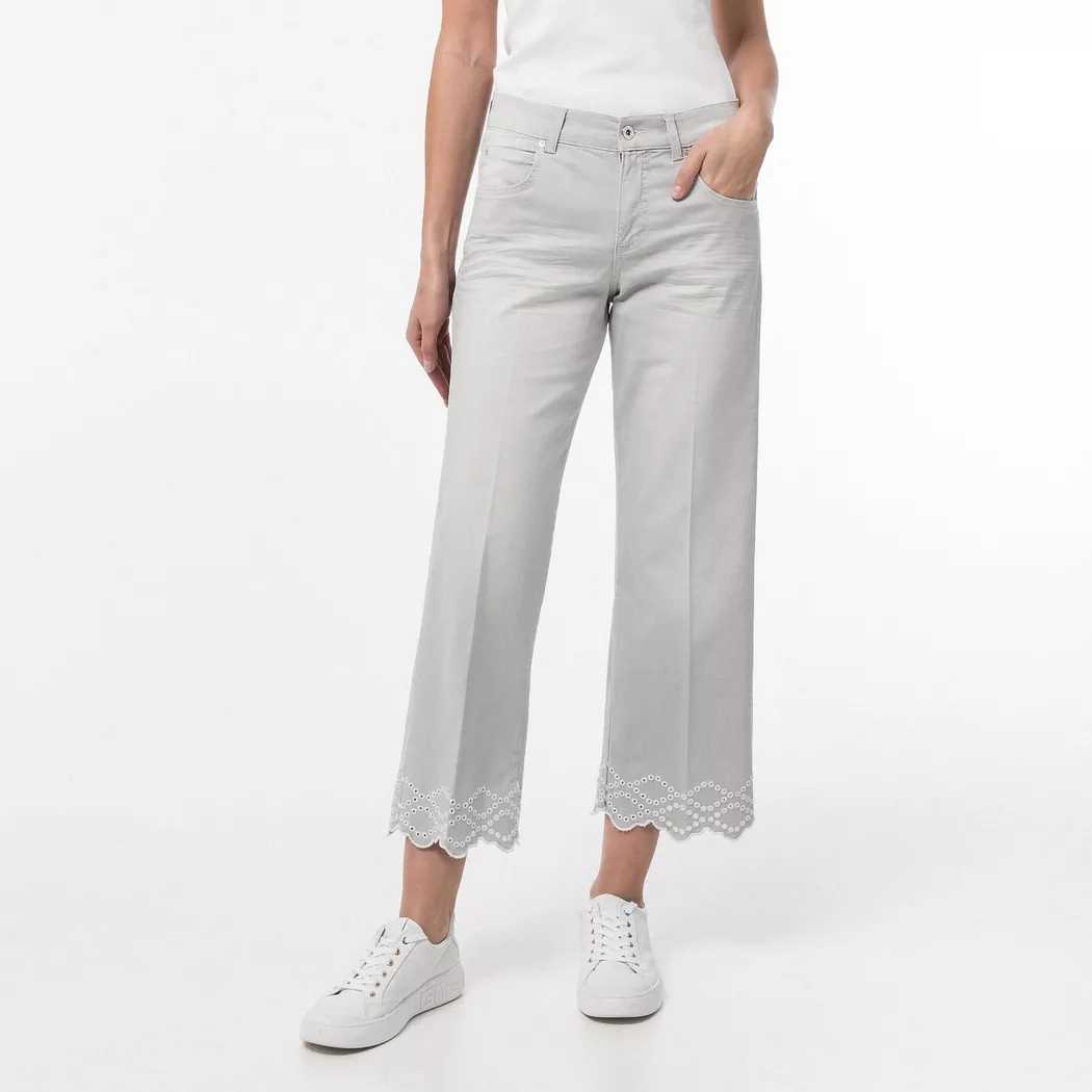 Angels - Culotte-Hose, für Damen, Hellgrau, Größe 34
