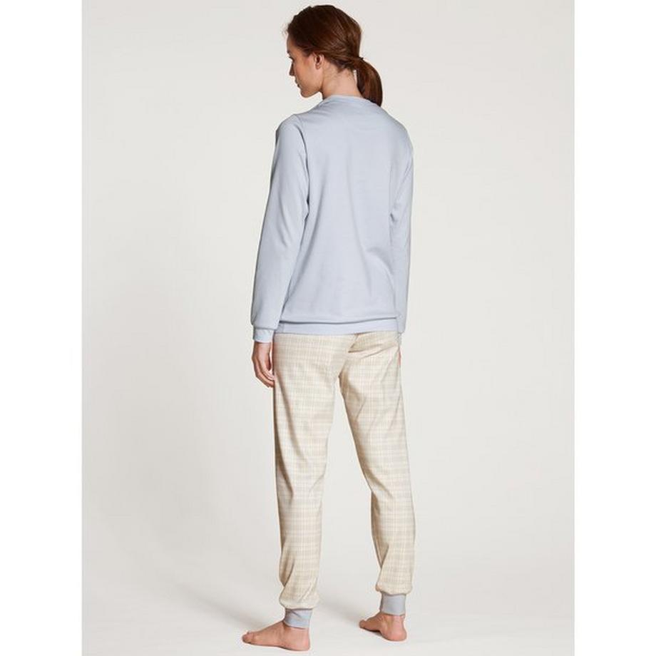 CALIDA Midnight Checks Pyjama Set, long, bords élastiques 