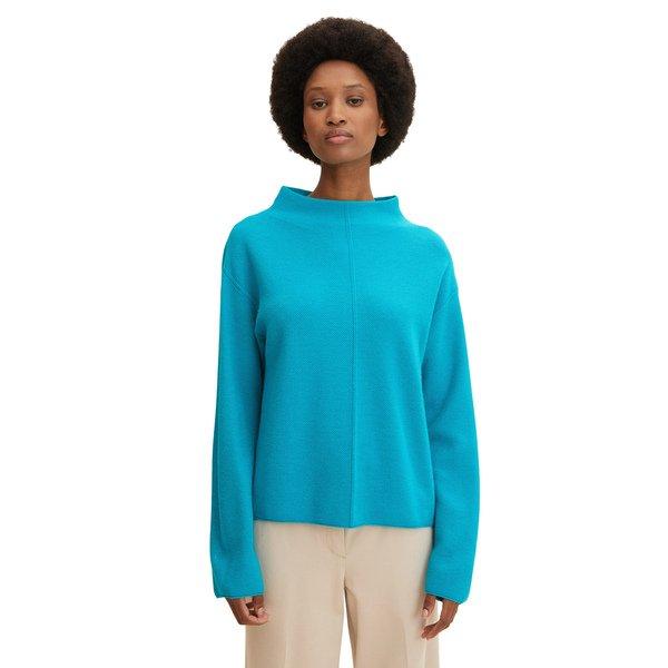 Produktbild von TOM TAILOR Damen Pullover, Basic Mit Rundhalsausschnitt – Aus Weicher Baumwolle, Regular Fit, Nachhaltig Produziert