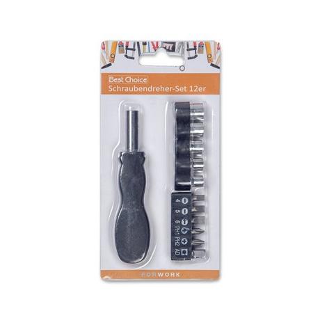 Best Choice Schraubenzieher Multifunk. 10in1+ 11 Bit-Stecker 