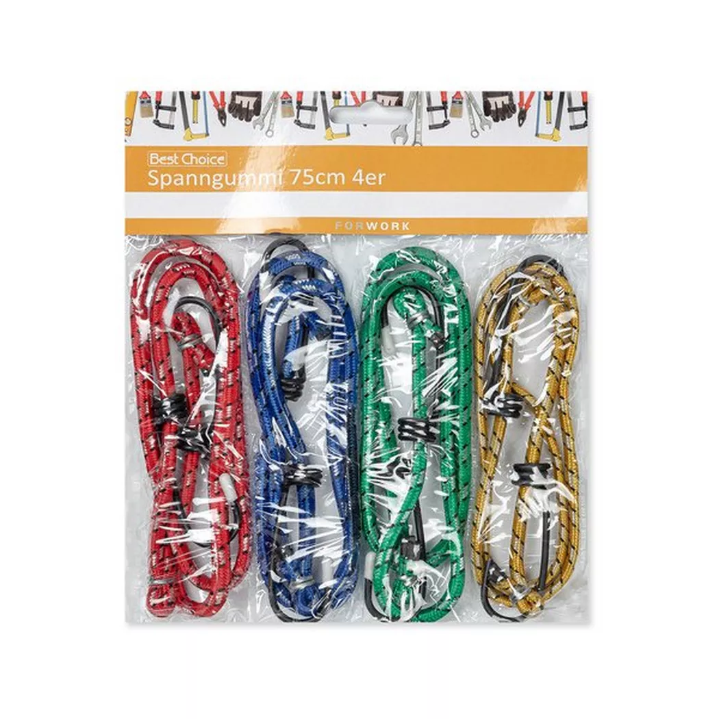Best Choice - Spanngurte, 4 Stück, Sortierte Farben