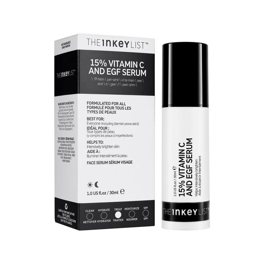 THE INKEY LIST  15 % Vitamin C und EGF Aufhellendes Serum 